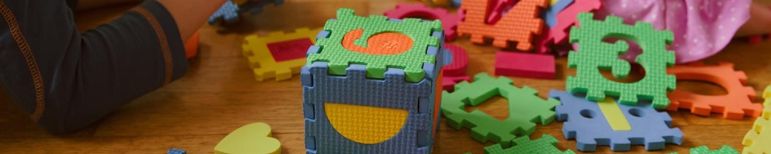 Children's foam alphabet interlocking blocks